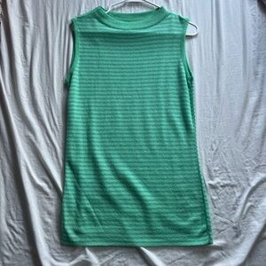 Stripped  green and white tank top